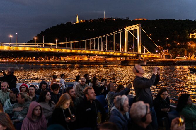 Budapest Danube River Sightseeing Night Cruise with Drink - The Night Route: Buda Castle, Elizabeth and Liberty Bridges, Parliament, and Chain Bridge