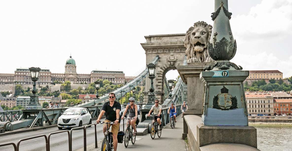 Budapest: Danube River Views Bike Ride - St. Stephen’s Basilica, Liberty Square, and Parliament from the bike lane