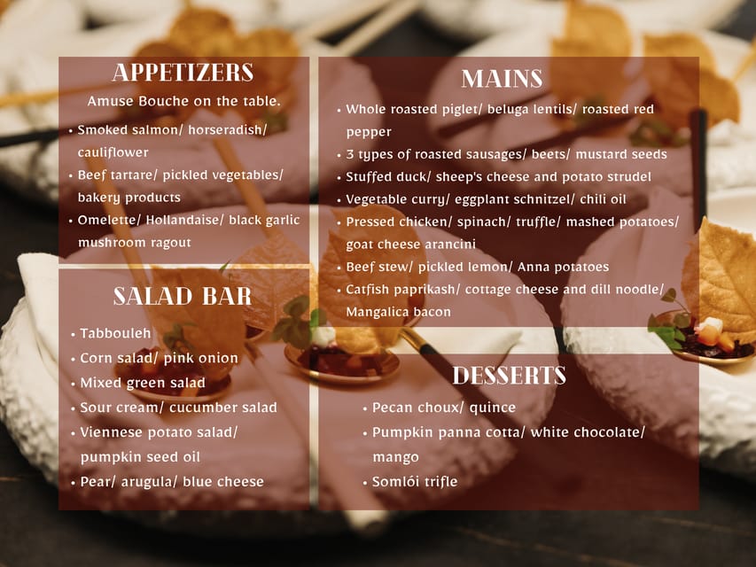 Budapest: Dinner Cruise with Live Music and Unlimited Drinks - Dinner or BBQ on the River Diva: How the Food Works