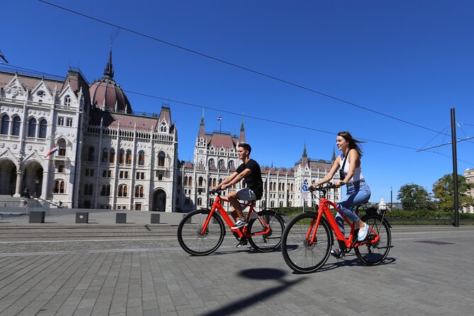 Budapest: Historic Downtown ride on E-Bicycles Buda & Pest - Liberty Square and Parliament: civic power and 20th-century weight