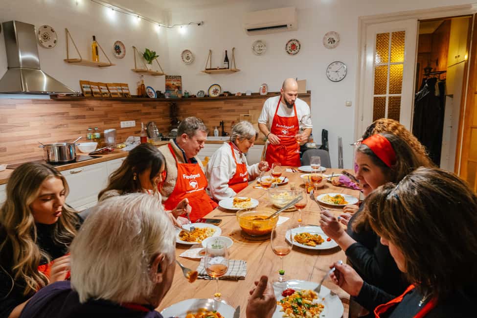 Budapest: Hungarian Cooking Class and Market Walk - Drinks and the meal: wine, Hungarian spirits, and a proper finish