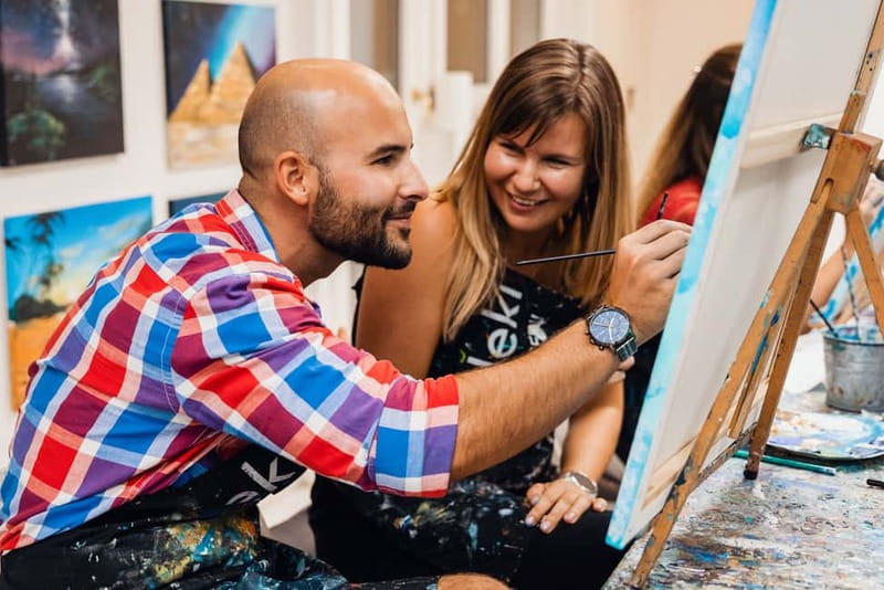 Budapest: Paint and sip experience - Step-by-Step: What Happens Inside the Studio