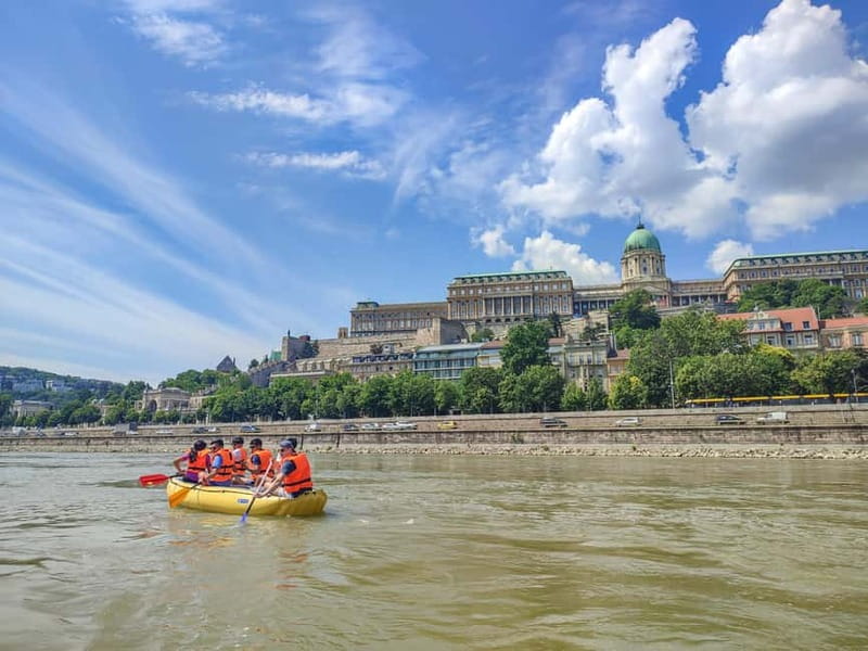 Budapest Rafting - Sunset Cruise - The paddling part: calm instruction on a raft that’s hard to tip