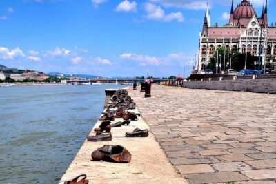 Jewish life of Budapest today: private tour by car - First stop: Shoes on the Danube Bank (and why it lands)