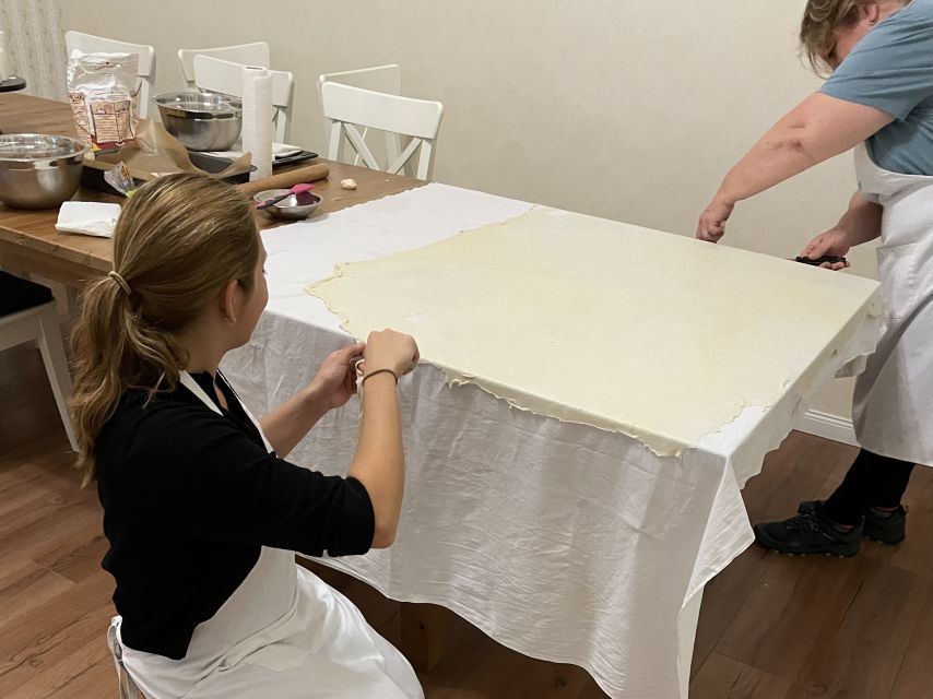 Stretched Strudel Making Class with 2 Different Fillings - The Best Part: Eating What You Baked, Together