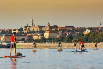 SUP Budapest: Sunset tour - Getting to Római Part and the Buda-Side Route