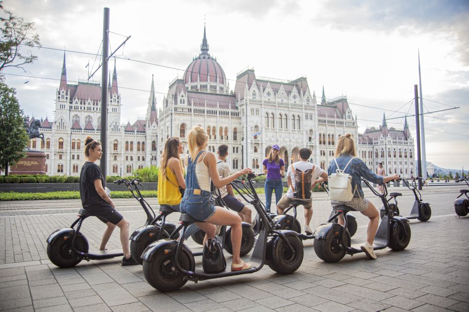 Top sights of Pest downtown on e-scooters incl. Parliament - Budapest Eye stretch: moving like a local, not stuck at crossings