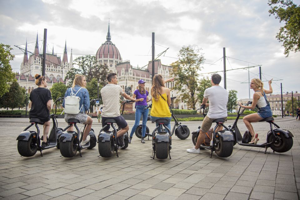 Top sights of Pest downtown on e-scooters incl. Parliament - St. Stephen’s Basilica photo stop: why this early break works